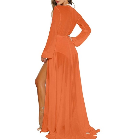 Sexy Mesh Cover Up Robe - Picture 2 of 3